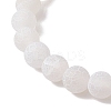 Dyed Natural Weathered Agate Round Beads Stretch Bracelets BJEW-JB11078-4