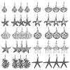 40Pcs 10 Style Tibetan Style Alloy Pendants FIND-PH0003-12-1