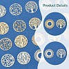 20Pcs 10 Styles Rack Plating Brass Hollow Out Connector Charms KKC-FS0001-02-3