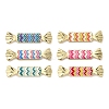 Rack Plating Brass Enamel Connector Charms KK-B092-23G-1