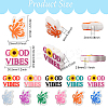 11Pcs 11 Styles Word Good Vibes & Butterfly Silicone Beads SIL-CA0002-79-2