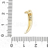 Brass Micro Pave Clear Cubic Zirconia Pendants KK-G522-12G-3