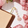 Natural Rose Quartz Bookmarks AJEW-JK00271-03-3