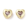 Brass Micro Pave Cubic Zirconia Beads KK-C051-26G-04-1