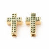 Rack Plating Brass Cubic Zirconia Beads KK-B051-06G-03-1