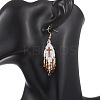 Glass Seed Beads Dangle Earrings EJEW-MZ00737-03-2