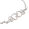 Non-Tarnish Stainless Steel Cable Chain Link Bracelets for Women Men STAS-Z061-01P-09-2