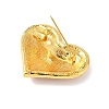 Heart Zinc Alloy Rhinestone Brooches for Backpack Clothes JEWB-R069-01B-G-2