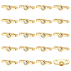 20Pcs Brass Pave Clear Cubic Zirconia Connector Charms KK-BC0012-40-1