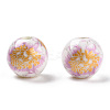 Floral Printed Porcelain Beads PORC-Q199-8mm-02-3