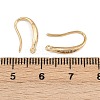 Brass Micro Pave Clear Cubic Zirconia Earring Hooks X-KK-F910-24G-3
