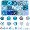 DIY Round Acrylic & Glass Beads Jewelry Making Findings Kits DIY-SP0003-01D-1