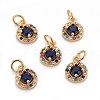 Brass Micro Pave Cubic Zirconia Charms ZIRC-L070-49G-1