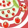 10Pcs Apple Resin Charms RESI-YW0005-26B-1