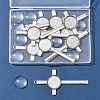 9Pcs Tibetan Style Alloy Cross Pendant Cabochon Settings DIY-FS0009-48-7