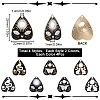 32Pcs 8 Styles Alloy Enamel Pendants ENAM-SC0005-13B-2