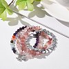 4Pcs Natural & Synthetic Gemstone Stretch Bracelet Sets BJEW-JB08946-2