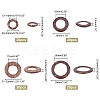 80Pcs 4 Styles Dyed Wood Jewelry Findings Coconut Linking Rings COCO-PH0001-03-4