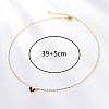 Golden Brass Heart Pendant Necklace for Women WZ0134-1-1-2