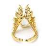 Rack Plating Brass Micro Pave Clear Cubic Zirconia Open Cuff Rings RJEW-M162-03G-3