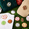 10 Styles Acrylic Fiber Glitter Powder Embroidery Sew on Appliques PATC-GA0001-41-5
