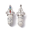 Synthetic Howlite Big Pointed Pendants G-I342-01P-11-2