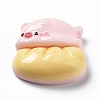 Pig Theme Opaque Resin Decoden Cabochons LS-RESI-I057-A08-1