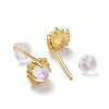 925 Sterling Silver Stud Earrings LS-EJEW-M202-02G-2