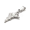 304 Stainless Steel Star Pendants STAS-Q343-02A-P-2