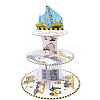 3-Tier Paper Cake Display Stand AJEW-WH0038-54B-1