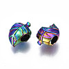 Rack Plating Rainbow Color Alloy European Beads X-PALLOY-S180-351-3
