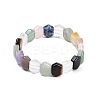 Natural Mixed Gemstone Beaded Stretch Bracelets for Women Men BJEW-M049-17-4