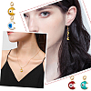 24Pcs 6 Colors Brass Enamel Charms KK-PH0001-85-3