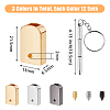 36 Sets 3 Color Alloy Cord Ends FIND-DC0004-64-2