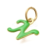 Ion Plating(IP) 304 Stainless Steel Enamel Alphabet Charms STAS-F308-02G-N-2