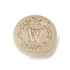 Golden Tone Wax Seal Brass Stamp Head DIY-B079-01G-W-2