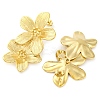 304 Stainless Steel Flower Stud Earrings for Women EJEW-U023-09G-3