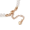 Brass Pave Clear Cubic Zirconia Star Link Chain Bracelets LS-BJEW-M321-01B-3