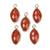 Natural Red Jasper Faceted Pendants G-G193-01G-02-1