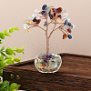 1Pc Natural Mixed Gemstone Chips Tree of Life Decorations DJEW-DJ0001-08A-4
