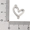 Rack Plating Brass Love Heart Connector Charms KK-M293-47P-3