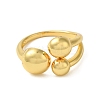 Brass Open Cuff Rings for Women RJEW-A048-05G-2