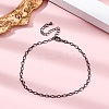 Rack Plating Brass Curb Chain Bracelets for Women BJEW-G735-16B-1