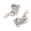 Tibetan Style Alloy Flamingo Shape Pendants TIBEP-Q043-293-RS-2