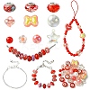 DIY Acrylic Beads & Brass European Style Bracelet Making Kits DIY-YW0012-21B-1