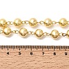 Brass Round Beads Link Chain Necklaces for Women NJEW-B157-19G-5