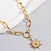 Sun Alloy Pendant Paperclip Chain Necklaces for Women FS-WG180B3-01-1