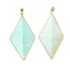 Natural Flower Amazonite Faceted Big Pendants G-L623-04G-01-1
