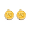 Golden Plated Alloy Enamel Charms LS-ENAM-Q437-13N-1