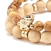 Elephant Stretch Bracelets Set for Girl Women BJEW-JB07127-8